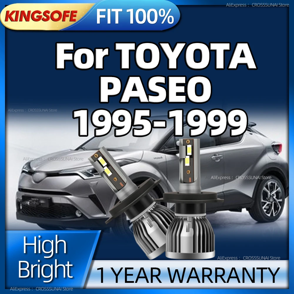 

LED Canbus Headlight High Power 180W Turbo Lamp H4 6000K White Car Light with Fan For TOYOTA PASEO 1995 1996 1997 1998 1999