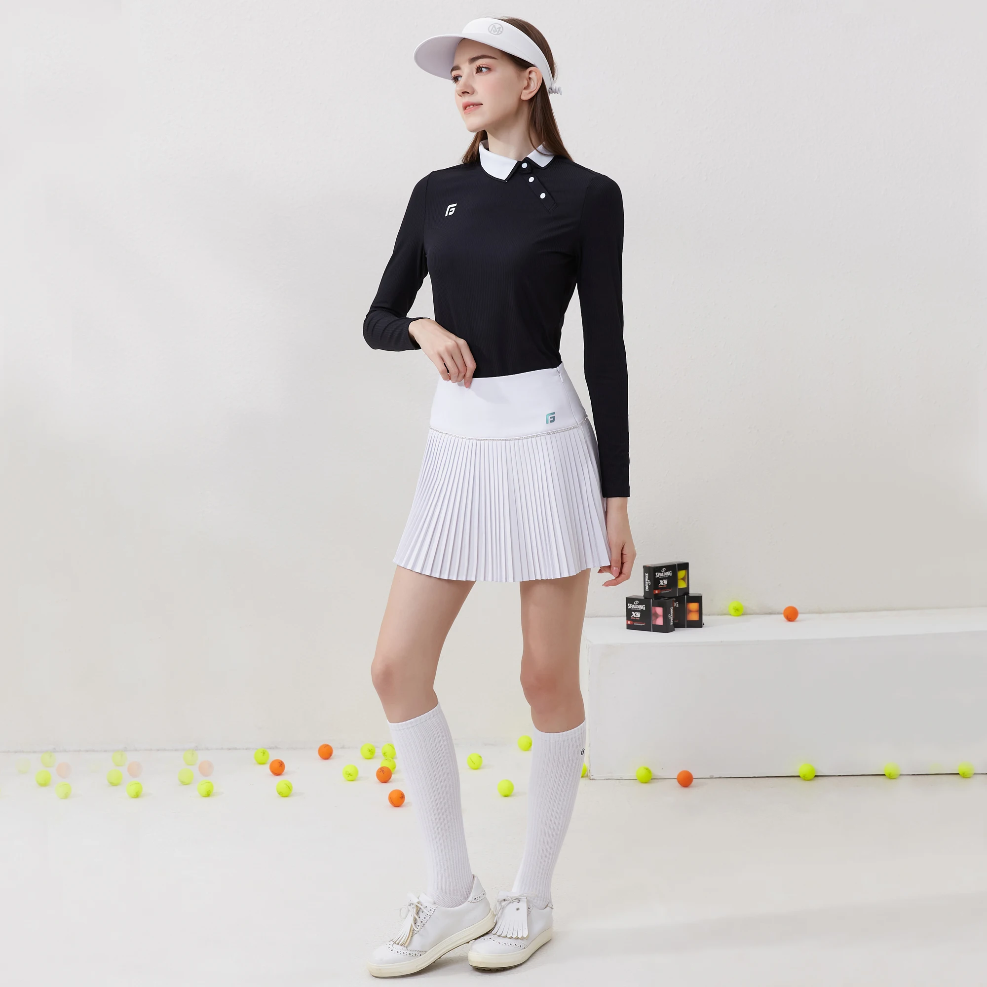 Golfist Golf Autumn and Spring Women's T-shirt Turn-down Collar Breathable Elastic  Sports Leisure Fashion Fit High Quality
