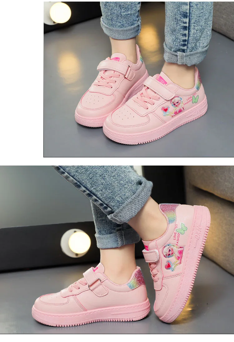 children's sandals near me Disney Frozen Kids Tennis Sneakers Children Running Shoes Girls Sport Shoes Pink White Breathable Hook & Loop Boy Child Sneaker bata children's sandals