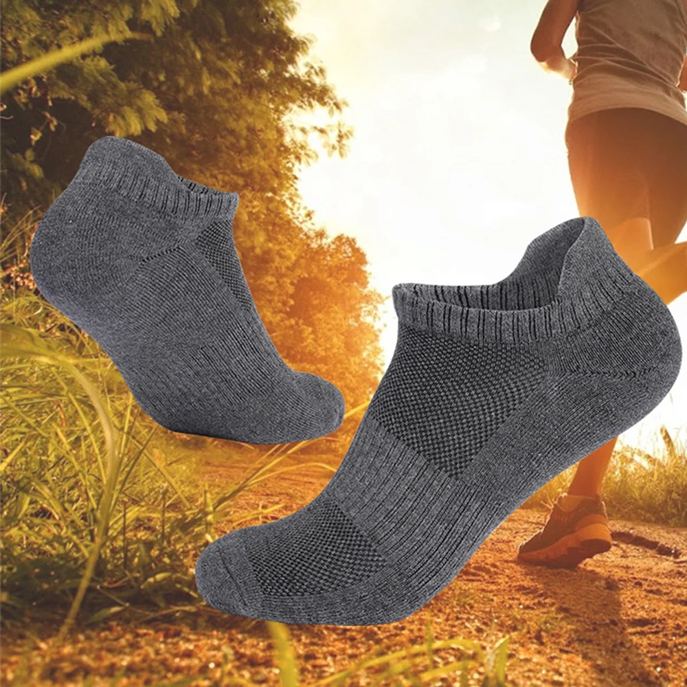 3 pairs Cotton Men's Running Socks Thick Wear-Resistant Absorbent Deodorant Outdoor Hiking Women Sports Ankle Socks EU35-50