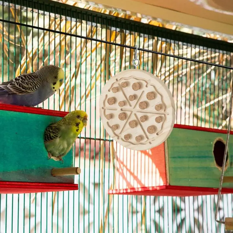 Bird Treasure Chest Foraging Toy Refill - Colorful Wooden Shapes For Parrots & Small Birds