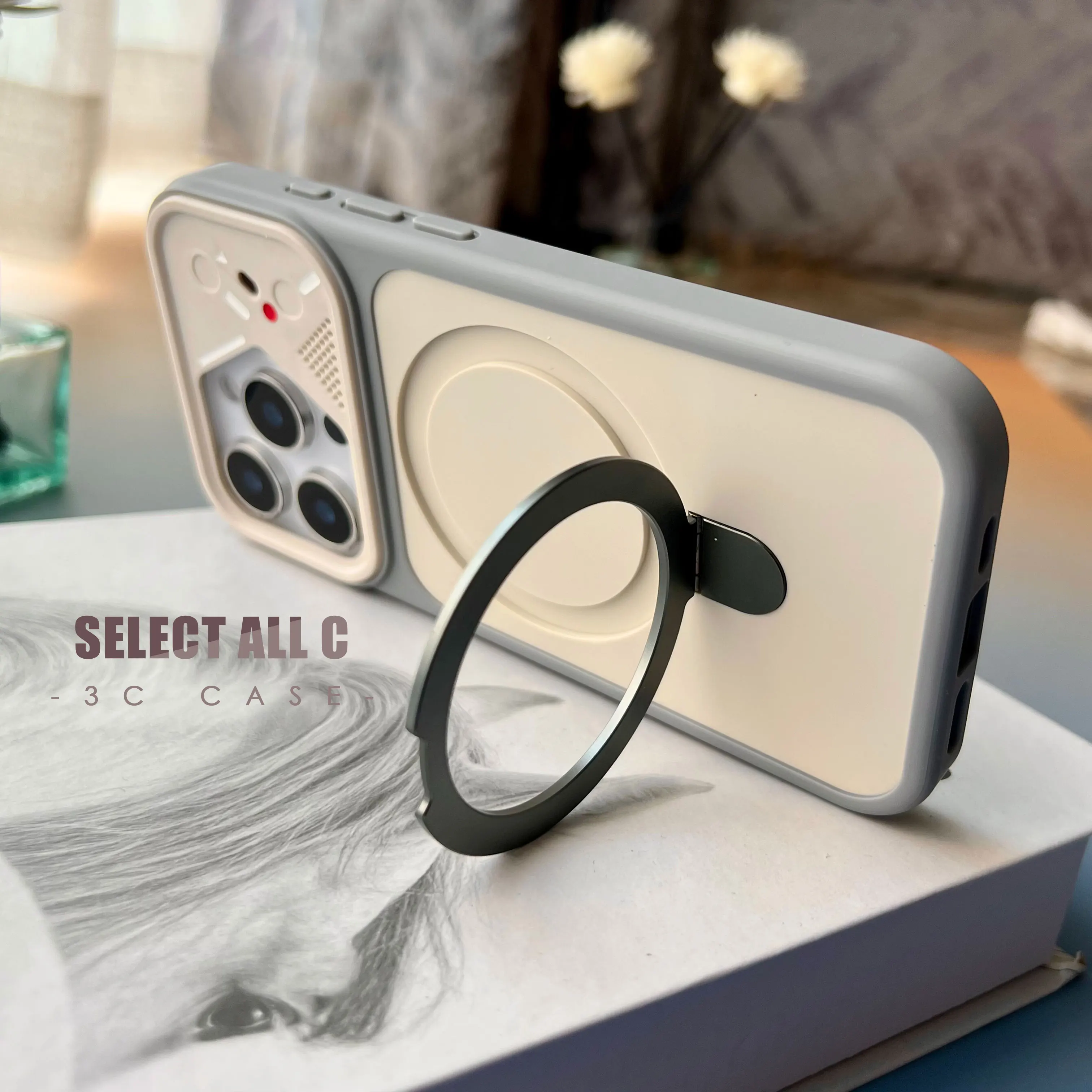 รูปสินค้า เคสแม่เหล็ก Magsafe พร้อมขาตั้ง iPhone 17 Pro Max