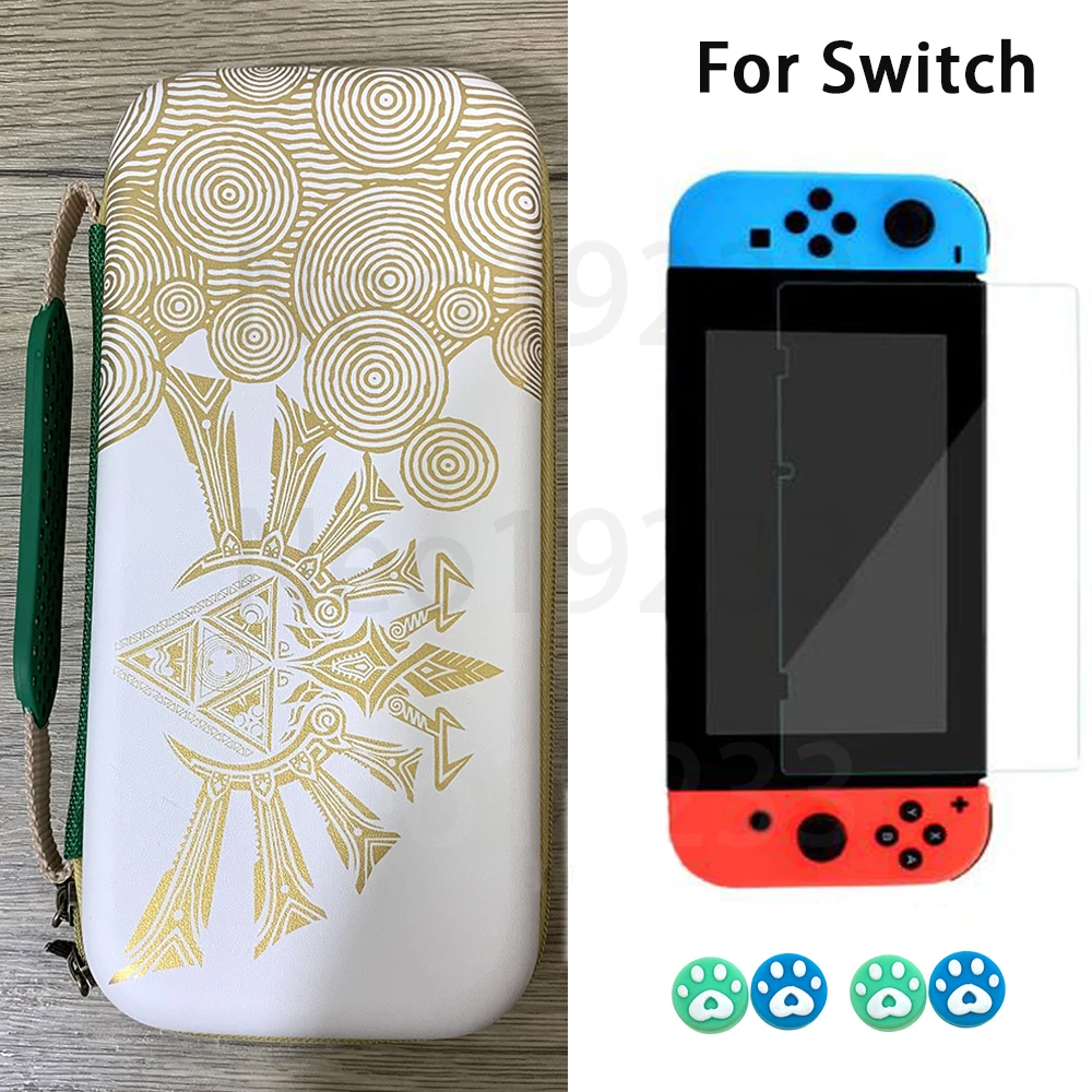 For Zelda-King Tears of the Kingdom Waterproof Rope hand for Nintendo Switch/OLED Portable Storage Bag Case with 10Card Slots portable storage bag case