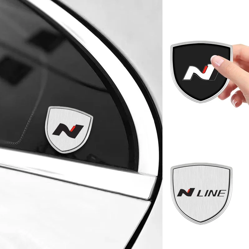 3D Metal Sticker Car Body Badge Shield Styling Accessori Auto Per Hyundai N Line I30 I20 Sonata Accent Tucson Elantra Veloster