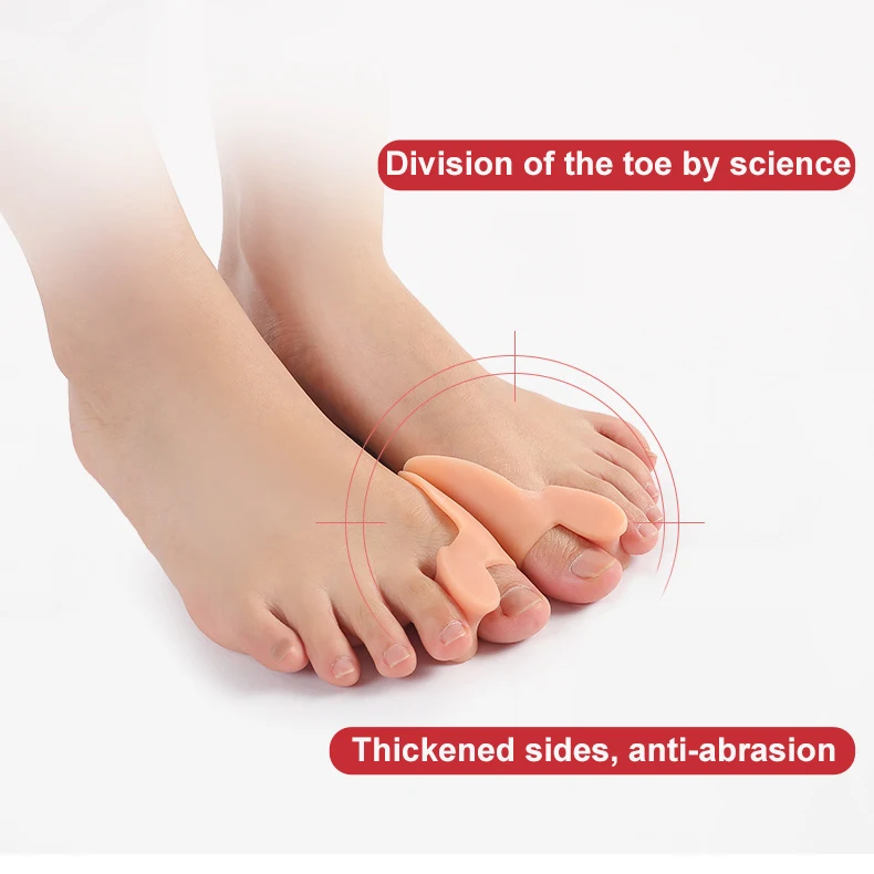 Silicone Thumb Corrector Bunion Foot Toe Hallux Valgus Protector Separator Finger Straightener Adjuster Pedicure Foot Care Tool
