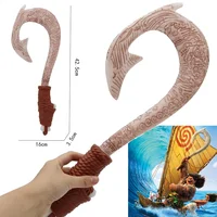 Miniso Moana Fish Hook Knife Cosplay Maui Weapon Children Cosplay Maui Fish Hook Knife Prop Cartoon Christmas Gift Toy Kid 1