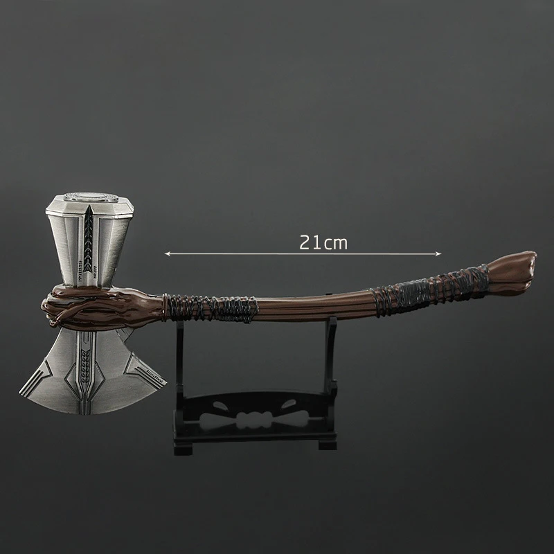 Thor Hammer TheAvengers Quake Stormbreaker Boys Anime Game Keychain Mjolnir Weapon Model Katana Samurai Swords Gifts Toys Boyss 6