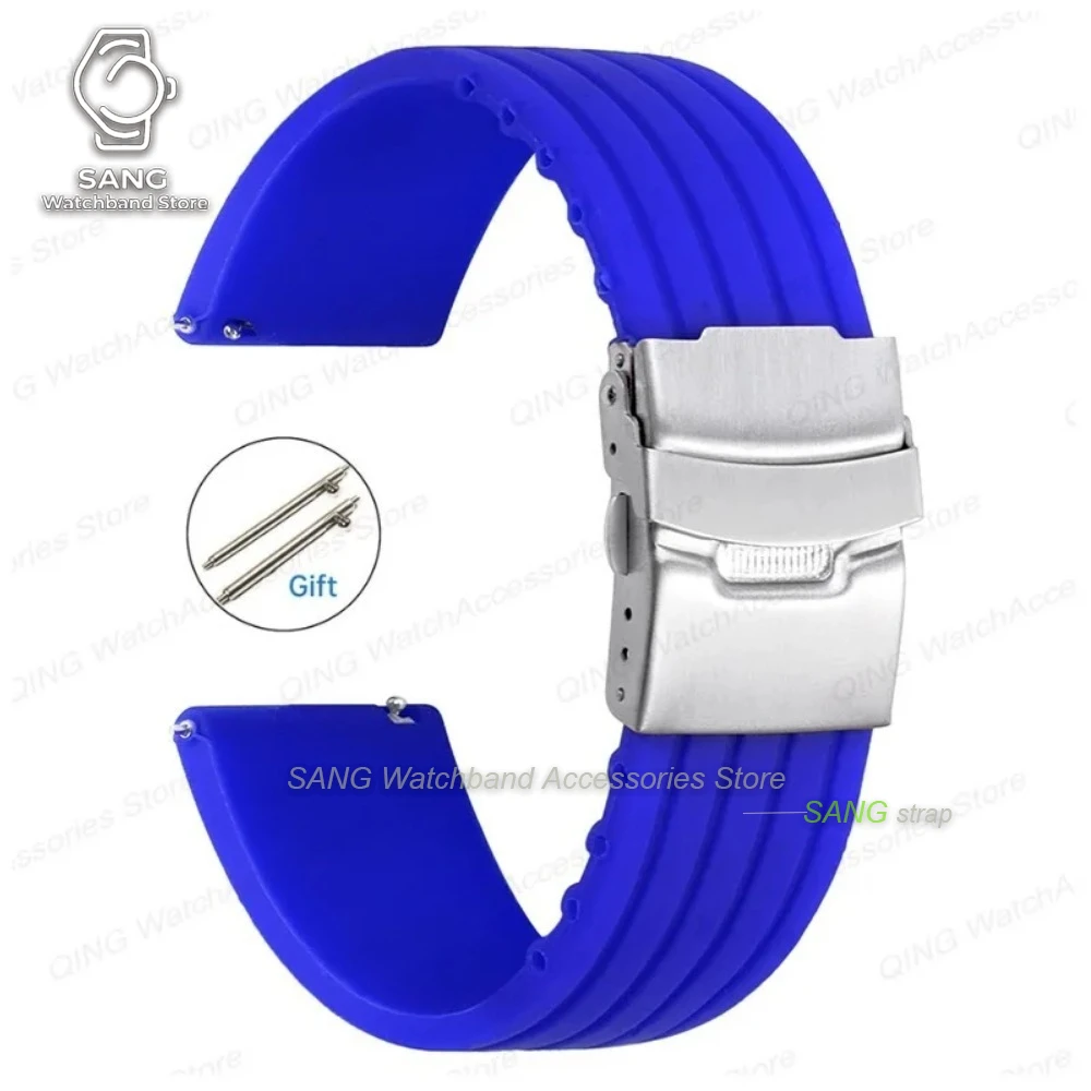 Versatile Silicone Watchband with Quick Release Strap
