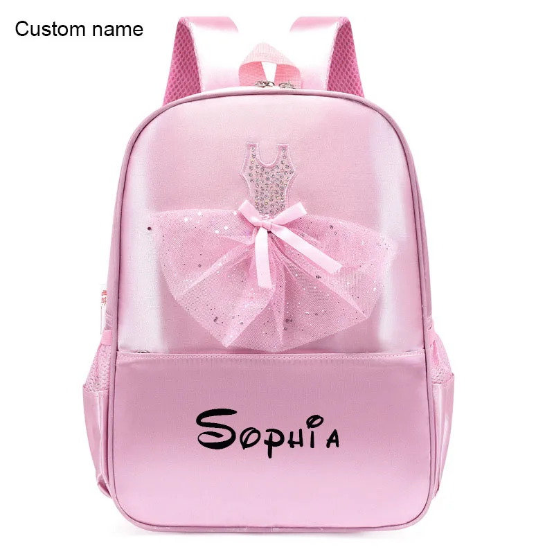 Custom Name Ballet Dance Backpack for Little Girls Ballerina Bag for
