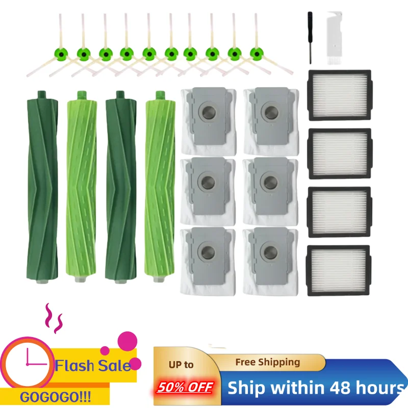 

For IRobot Roomba I7 I7 I6 I8 I3 Plus E5 E7 E&I Series Main Side Brush Hepa Filter Vacuum Cleaner Replacement Parts