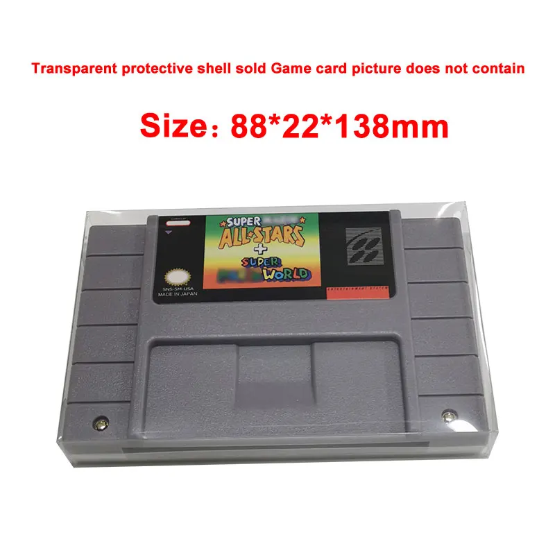10/PCS Game Card Cartridge US Version Replacement Shell Plastic Case Protectors Cover for SNES SFC