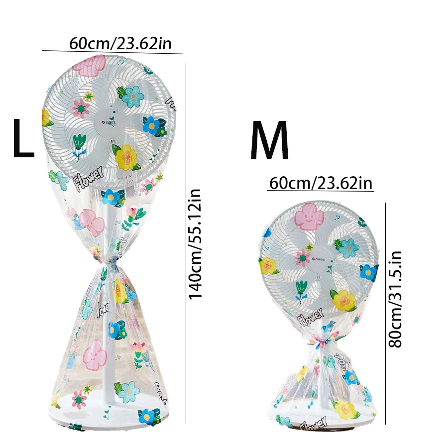 Colorful Waterproof Fan Dust Cover for Home Storage Bag Home Stand Fan Protective Cover Case Safety 2 Size fan cover