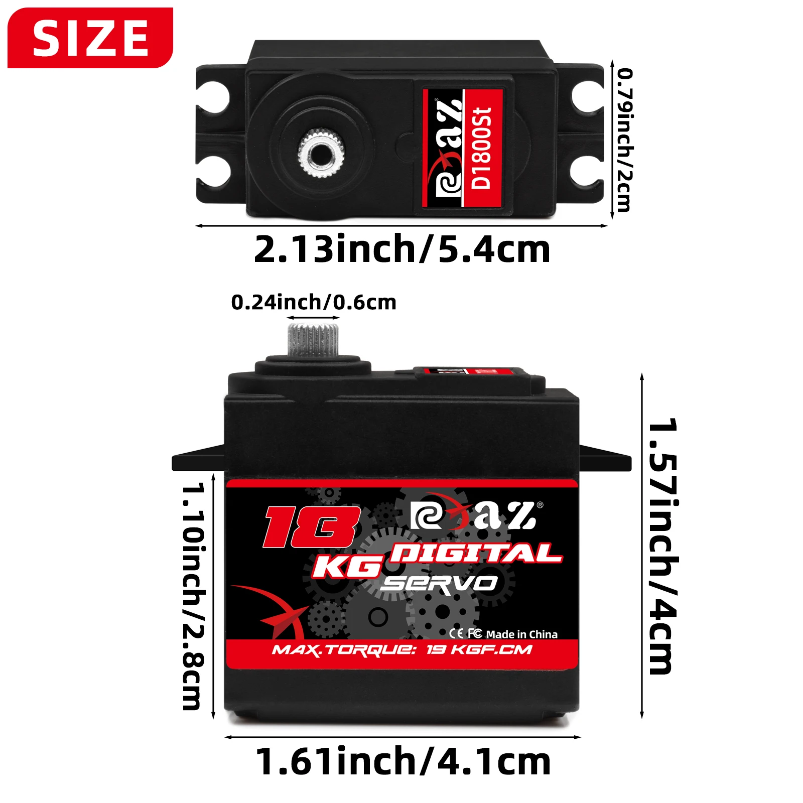 Servo numérique RC 24KG 20KG 18KG haute performance pour voiture bateau hélicoptère