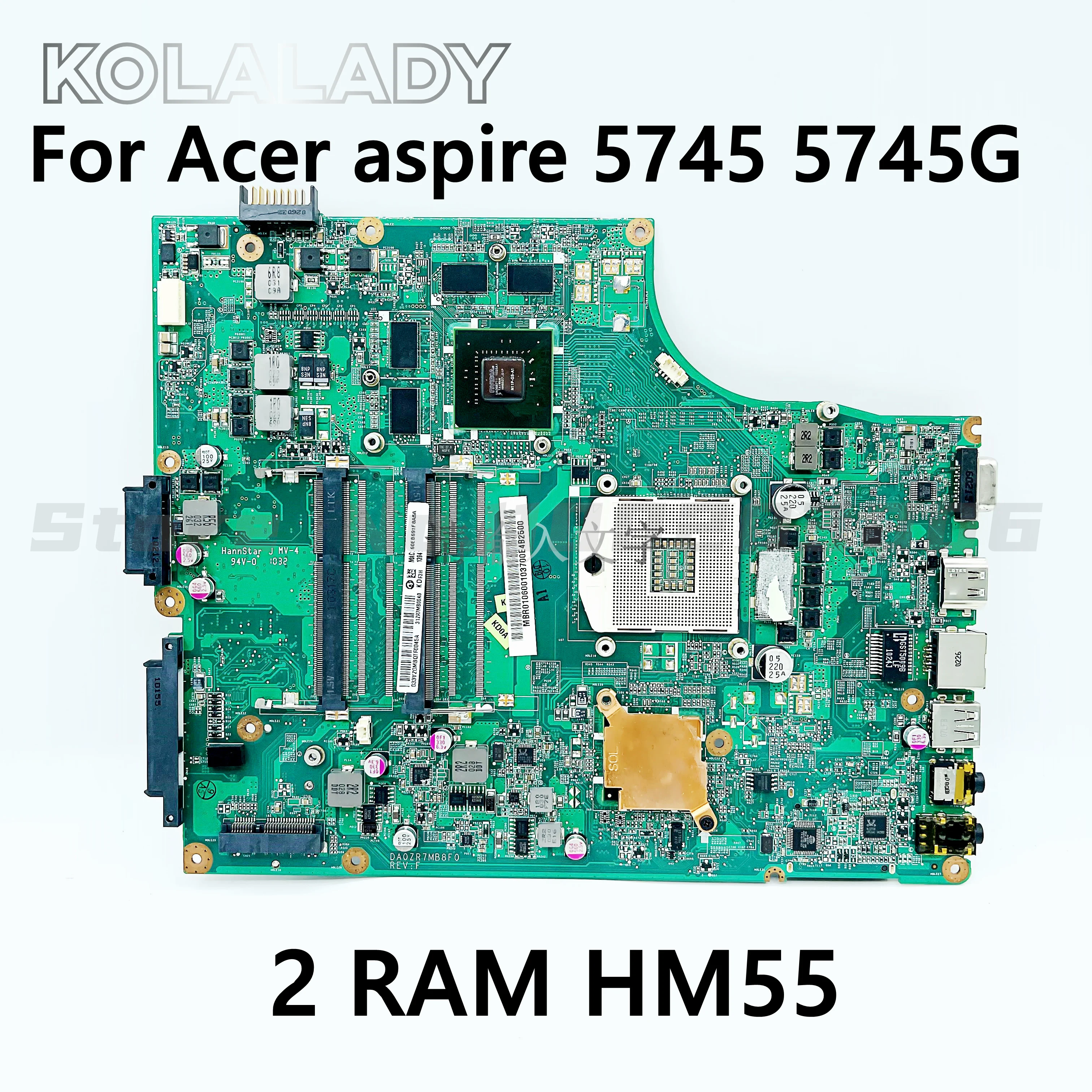 

For Acer aspire 5745 5745G laptop motherboard 2 RAM HM55 MBPTX06001 DA0ZR7MB8D0 DA0ZR7MB8F0 Mainboard 100% fully tested