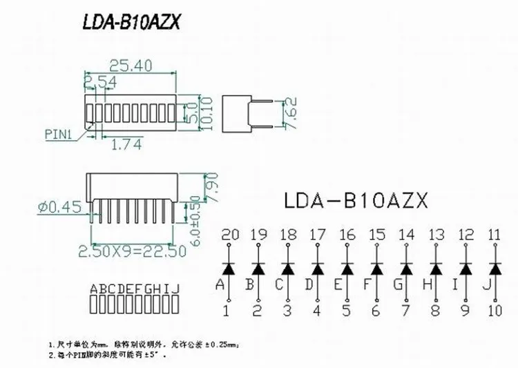 5pcs 10 Segment LED Bar Graph Array Number LED Signs Cube RED Light Bargraph Graphic-Bar Display Red 10 Bar Displays Board led digital tube display
