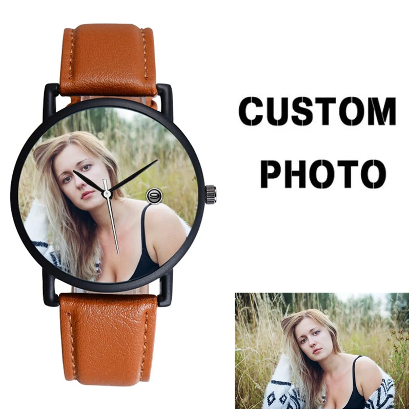 

Accepted OEM Watch Create Your Own Logo Wrist Watch Quartz Custom Picture Watch Valentine's day Gift