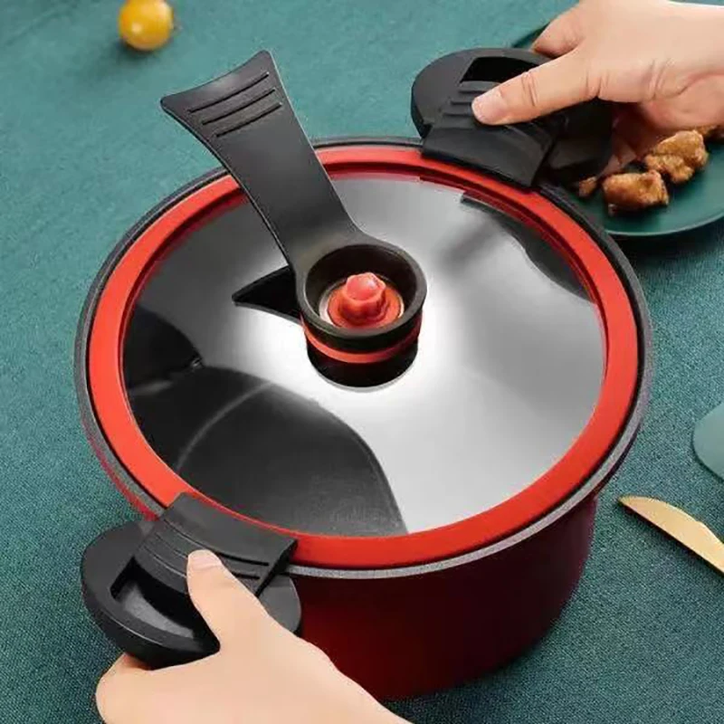 Micro Pressure Cooker Cookware Soup Meats Pot Rice Cooker Gas Stove Pressure  Stew Pan Non-Stick Cooking Pots For Kitchen - AliExpress