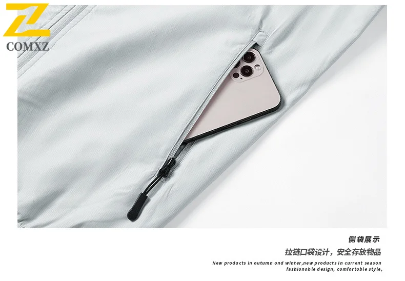 Men's Multi-Functional UV Protection Hoodie Jacket UPF50+ Lightweight Quick-Dry Fishing  with Color-Blocking Design for  Sports