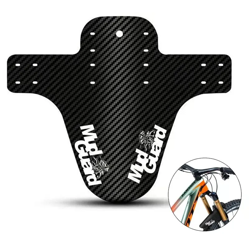 Set Parafanghi Per Bici Anteriori E Posteriori – Paraspruzzi Allargato In ABS, Nero, Universale Per MTB E Bici Da Strada - 6