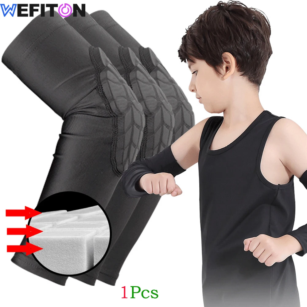 

1PCS Kids/Youth 5-15 Years Sports Honeycomb Compression Knee Pad Elbow Pads Guards Protective Gear for Basketball,Bike,Wrestling