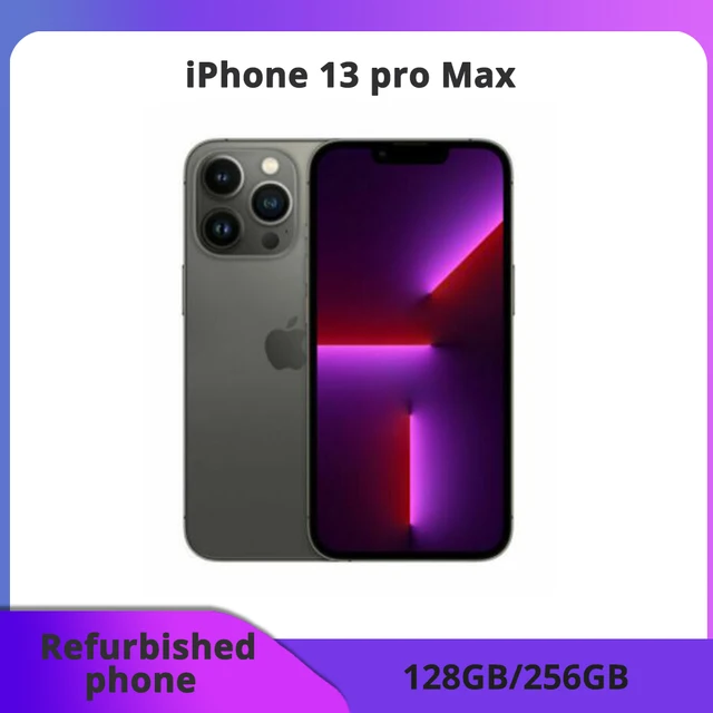 Apple iPhone 13 Pro Max 128 Go / 256 Go ROM – Écran OLED authentique, puce A15, iOS, Face ID, NFC – Téléphone mobile 5G original et débloqué 1
