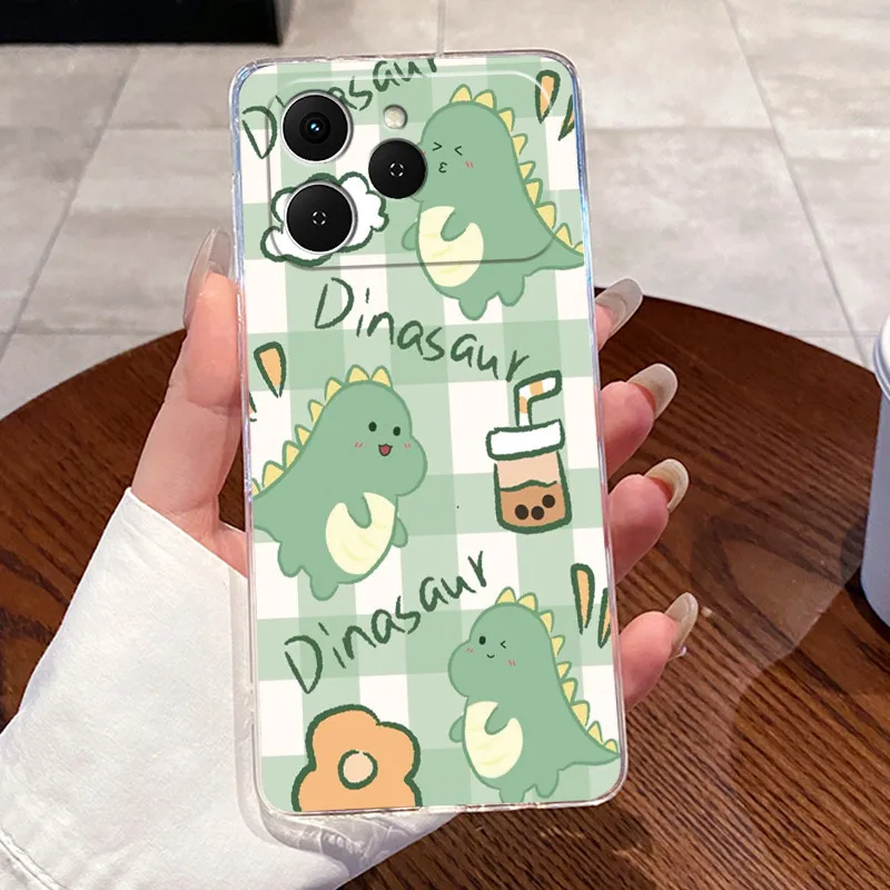 Aesthetic Luxury Cute Cat Astronaut Transparent Phone Case Cover