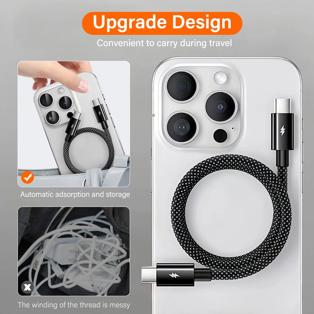 High-Speed USB Type C Charging Cable - 100W/60W, Fast Charging, 1M/2M Length