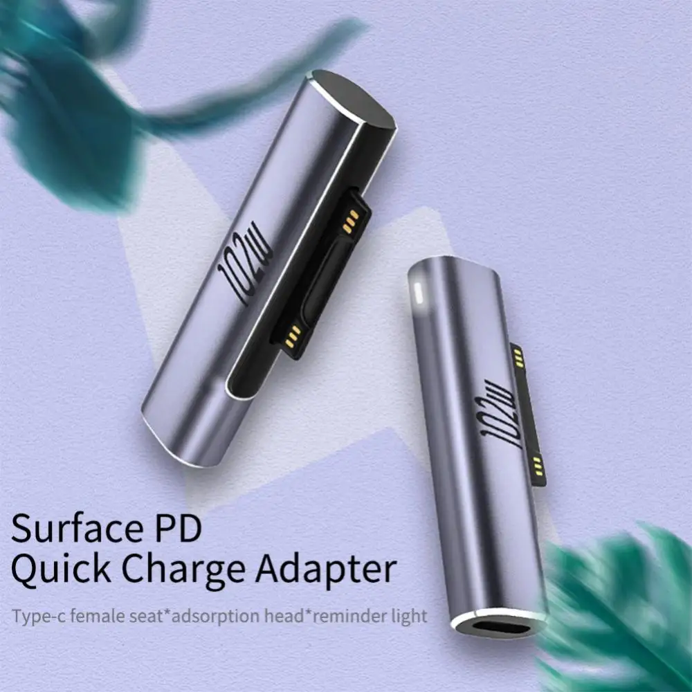 Per Microsoft Surface X 8 7 6 5 4 3 Go Book To Usb Type C Pd Adapter Tablet Convertitore Di Spina Di Ricarica Rapida Accessori Per Laptop