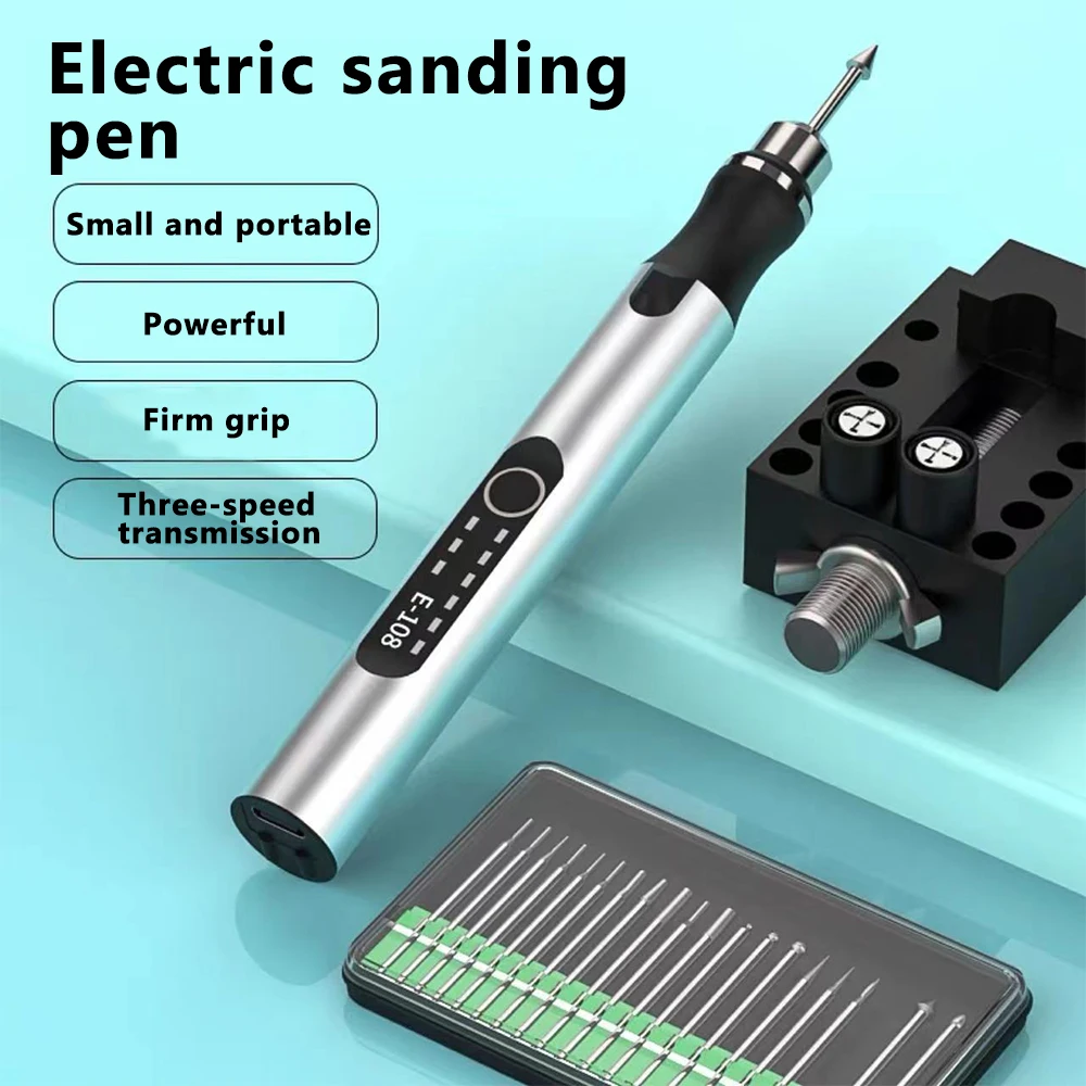 Portable Electric Engraving Tool, Cordless Rotary Tool Non Slip Silver  Rechargeable Engraver Machine, USB 4.2V 300mAh Engraving Pen Engraving Tool  for