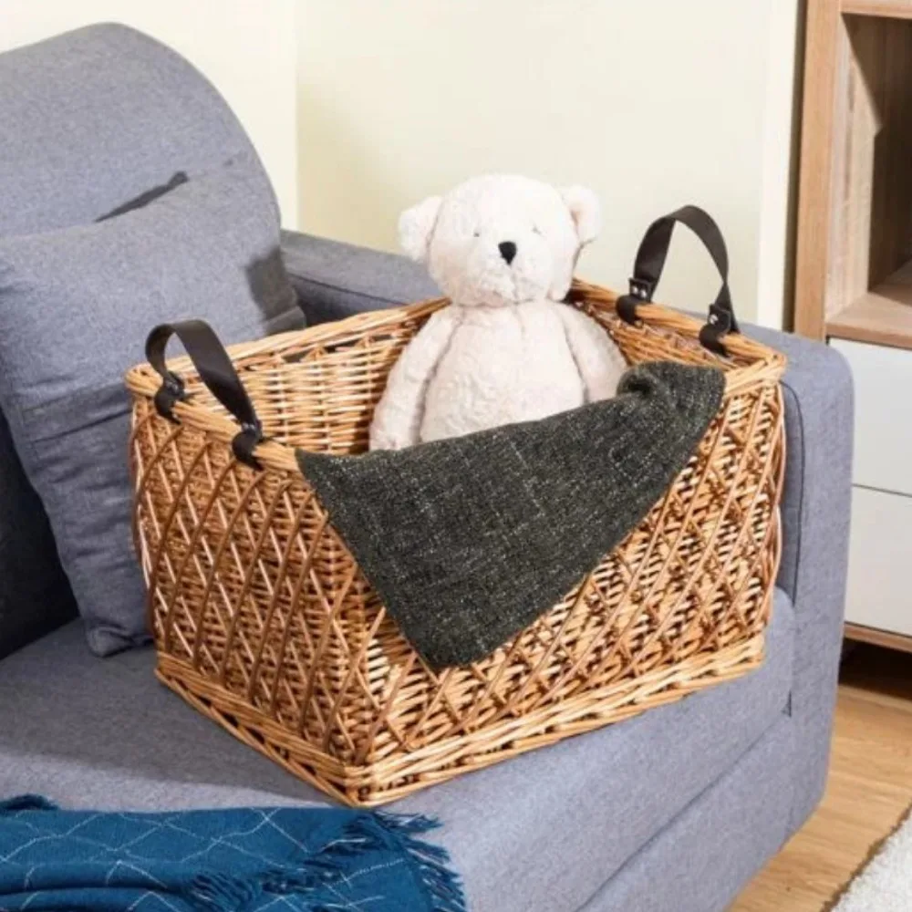 

Homezone Rectangle Full Willow Storage Basket With Handles Baskets for Bedroom Organizer for Toys Organizers Kitchen Toy Wicker