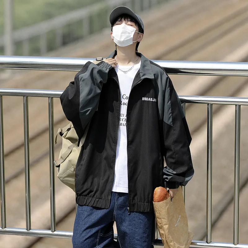 Korean Casual Men Jacket Embroidery Baseball Coats 2023 Spring Autumn Male Streetwear Fashion Outdoor Outwear Loose Men Clothing