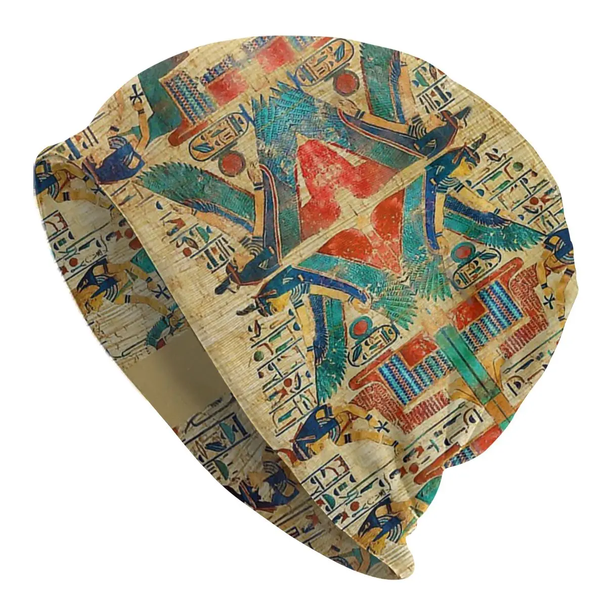 

Protective Goddesses Papyrus Bonnet Homme Outdoor Thin Skullies Beanies Ancient Egypt Egyptian Caps For Men Women Creative Hats