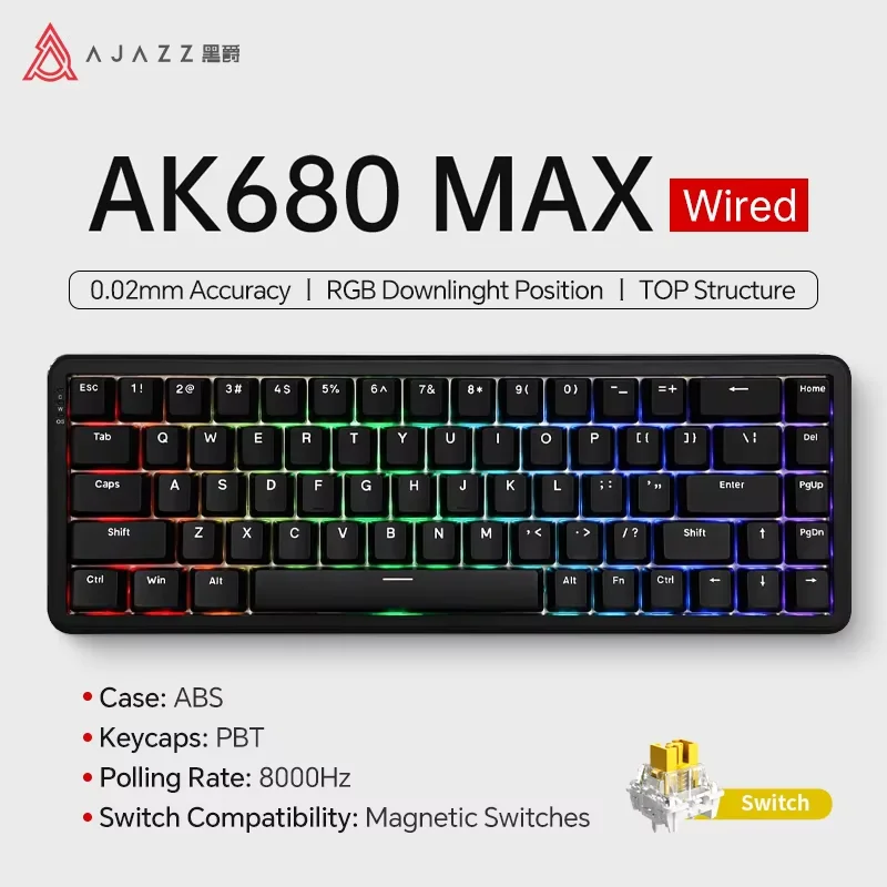 AJAZZ AK680 MAX 磁気スイッチメカニカルキーボード 60% ラピッド
