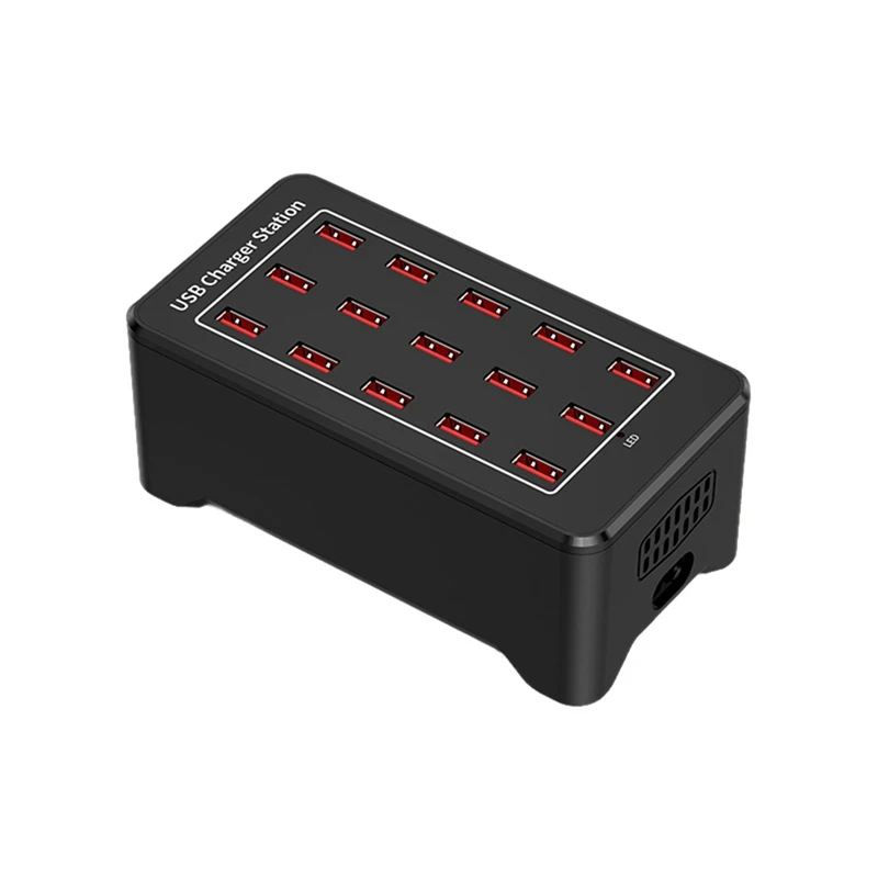

USB-зарядное устройство с 15 портами, 100 Вт, универсальная настенная настольная док-станция для быстрой зарядки, адаптер питания