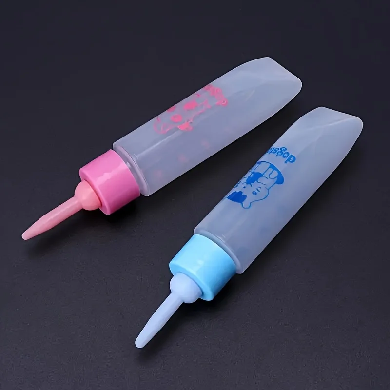 2/4pcs Pet Milk Bottle Pink Blue Color 30ml Silicone Nipple Small Animal Feeding Hamster Cat Dogs Puppy
