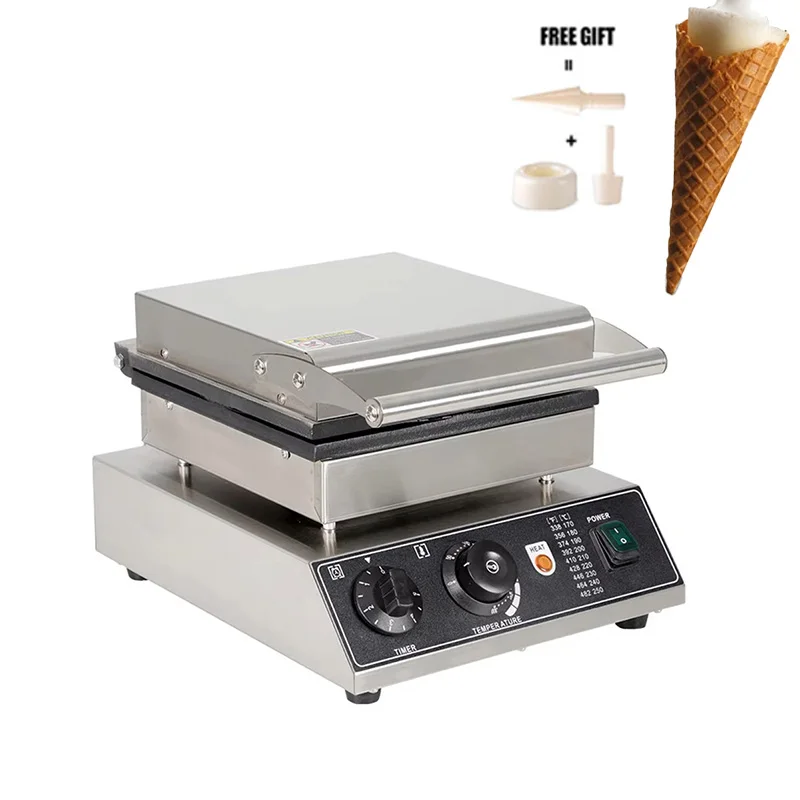 Commercial Waffle Maker Machine Round Ice Cream Cone Machine Non-stick Coating Waffle Machine Kitchen Appliance