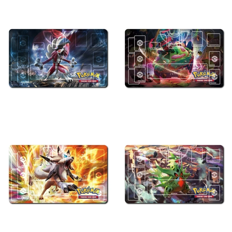 

Pokemon Tyranitar Lycanroc Snorlax Drednaw Animation Characters Single Table Mat Battle Pad Classics Anime Collection Cards Toy