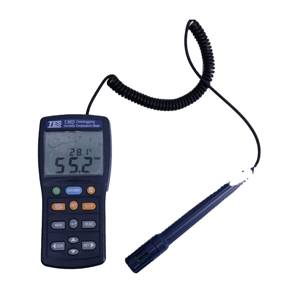 

TES-1365 Datalogging Temperature Humidity Meter Thermometer Hygrometer with RS-232 Interface & Windows Software