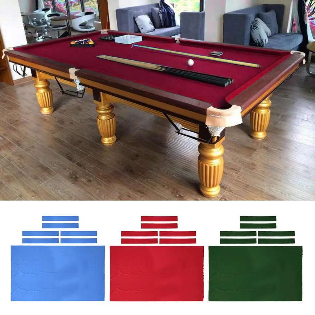Professional Billiard Pool Table Cloth Felt 8ft, Snooker Table Tablecloth & 6 Strip for Modern Player Choice 