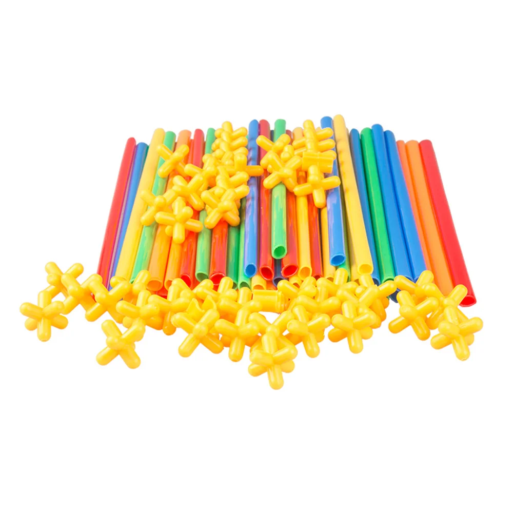 

200 Pcs Straw Blocks Building Toys Construction Parts Constructor Tube Set Puzzle