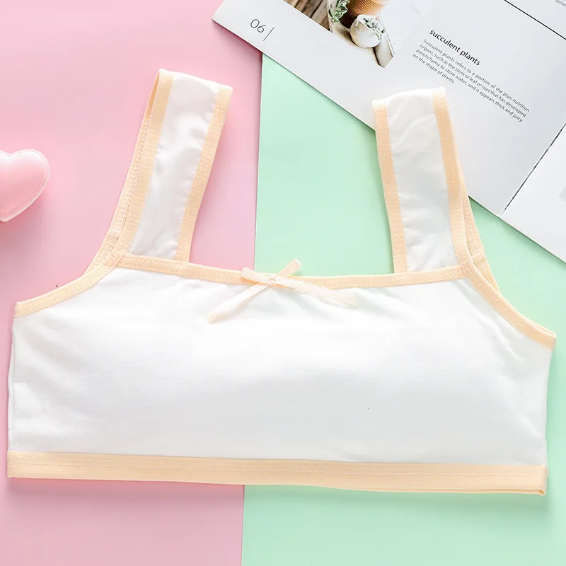 8-16 Years Kids Bras Young Girls Underwear Teenage Training Bras Women Cotton Kids Cute Brassiere Tube Tops Girl's Sport