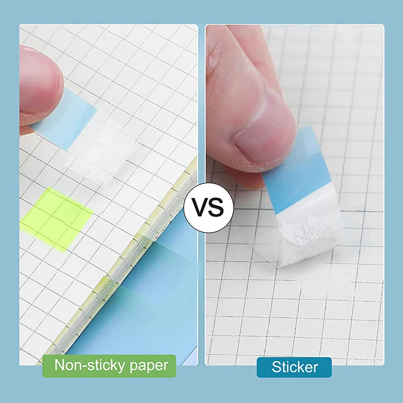 【FUN LIVE】 100-180Sheets Transparent Sticky Notes Page Markers Book Tabs Index Sticky Notes Bookmarks Memo Pad Notepad Stickers Stationery. 