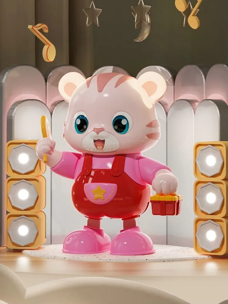 Electric Dance Tiger Toy Baby Practice Looking Up, Flipping Over, Crawling, Audible Gift 3