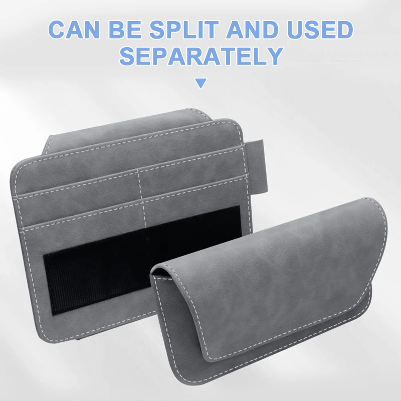 Suede Car Sun Visor Organizer with Glasses Holder