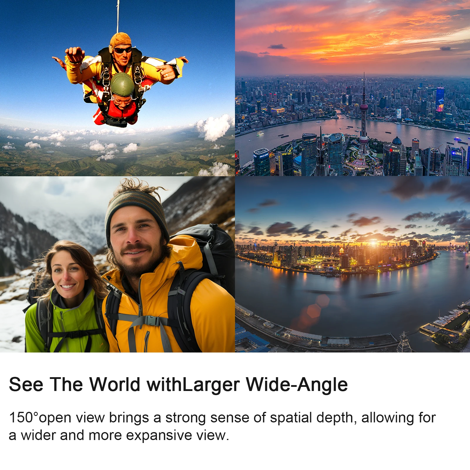 Roadjoy AC02 WiFi Action Camera 64G Card 4K 60FPS Dual Screen 150° Wide Angle 30m Waterproof Sport Camera with Remote Control 3