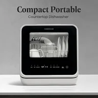 Portable Countertop Dishwasher with 5-Liter Built-in Water Tank - 5-Program System for Home, RV, and Apartment - Wash 2