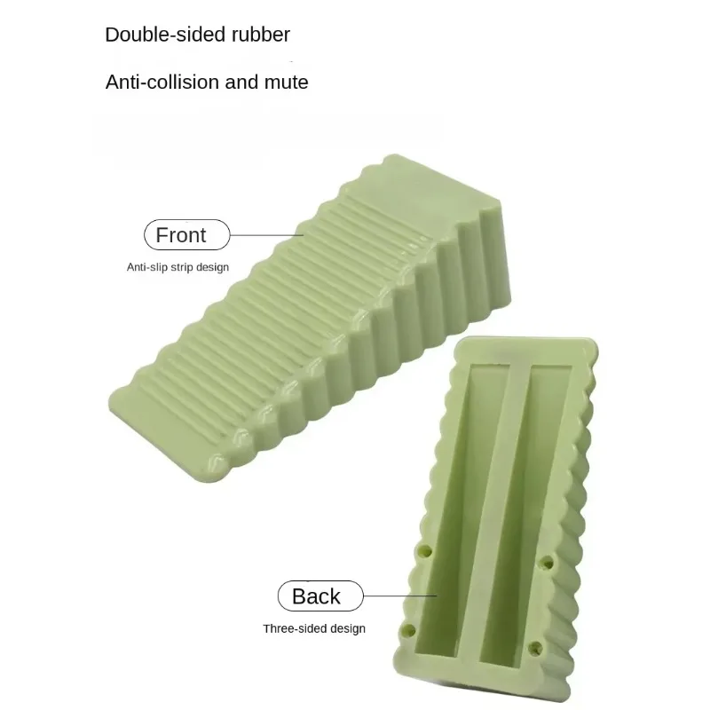 Universal Anti-Collision Rubber Doorstop - Durable, Movable Wedge