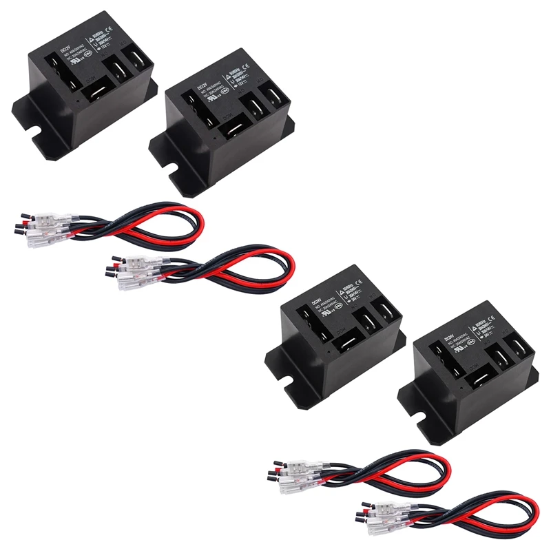 A29F-2PCS Power Relay Coil, 30A SPDT(1NO 1NC) 120 VAC With 10 Quick Connect Terminals Wires