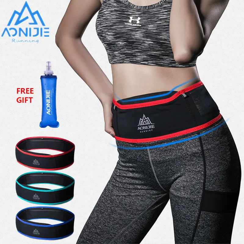 

AONIJIE W938S Slim Running Waist Belt Jogging Bag Fanny Pack for Travel Money Marathon Gym Trail 6.9in Mobile Phone Holder