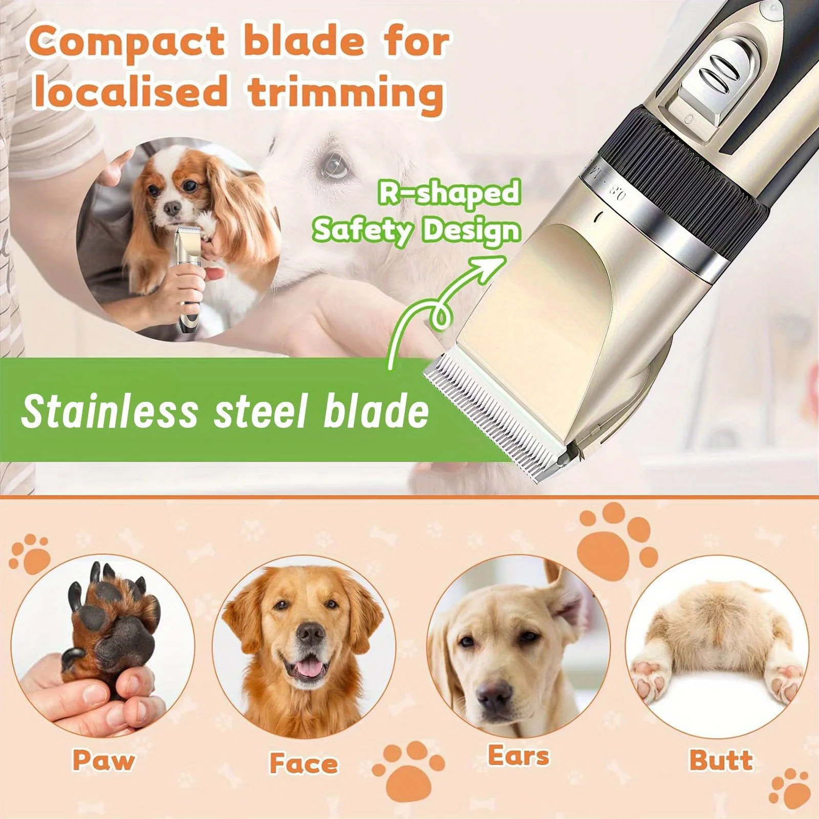 Wireless Pet Grooming Kit – Low-Noise 2